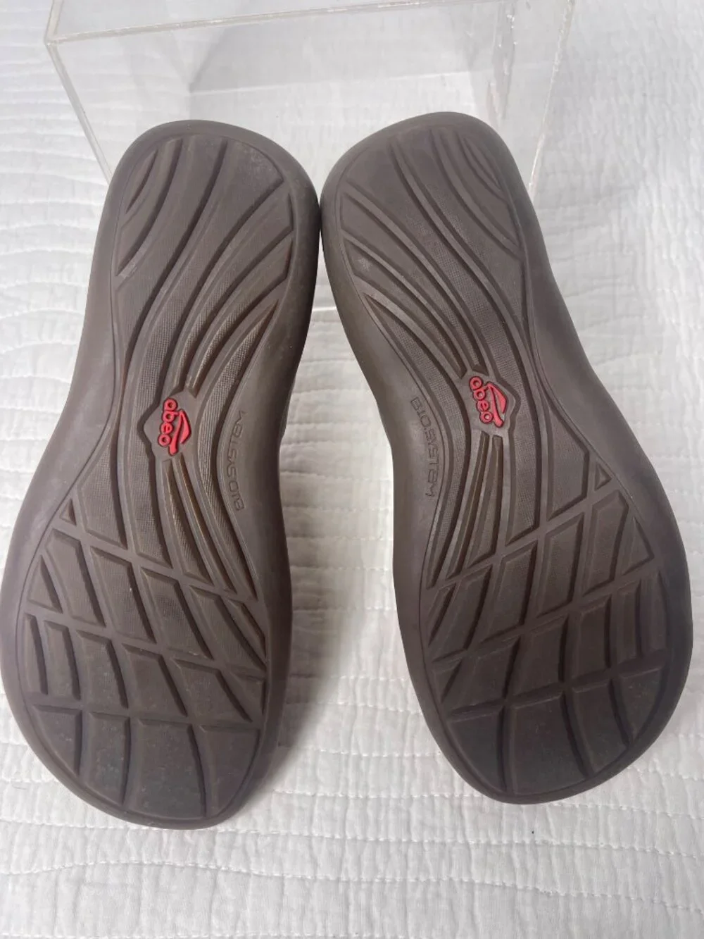 NEW Abeo B.I.O.System Bea-Braid Womens Tan Leather Sandals SZ 6M Comfort - Picture 8 of 9